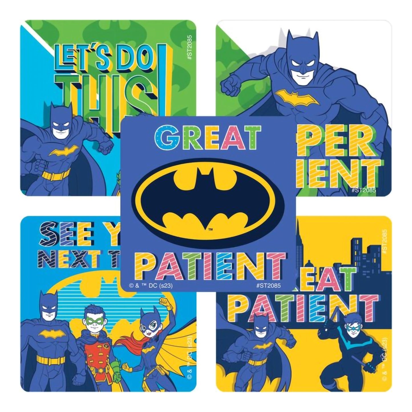 SmileMakers® 100 per Box Batman Super Patient Sticker 2-1/2 Inch (1236355_RL)