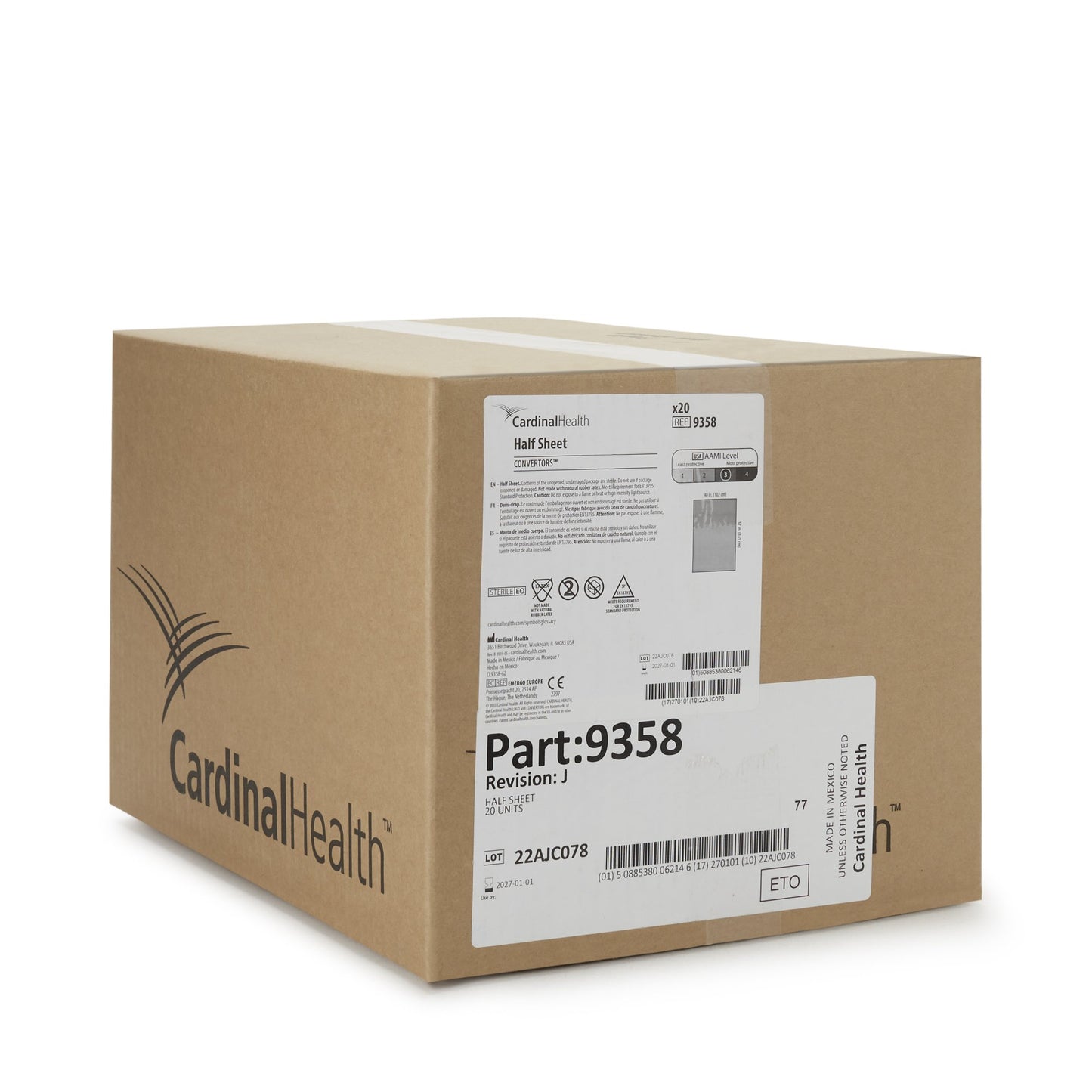 Converters® General Purpose Drape Half Drape 40 W X 57 L Inch Sterile (251110_CS)