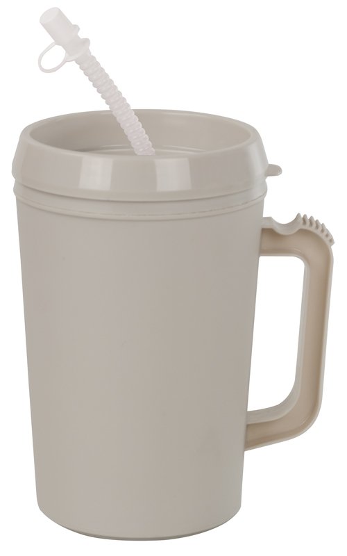 GMAX Industries Insulated Drinking Mug 34 oz. Gray Plastic Reusable (1123213_EA)