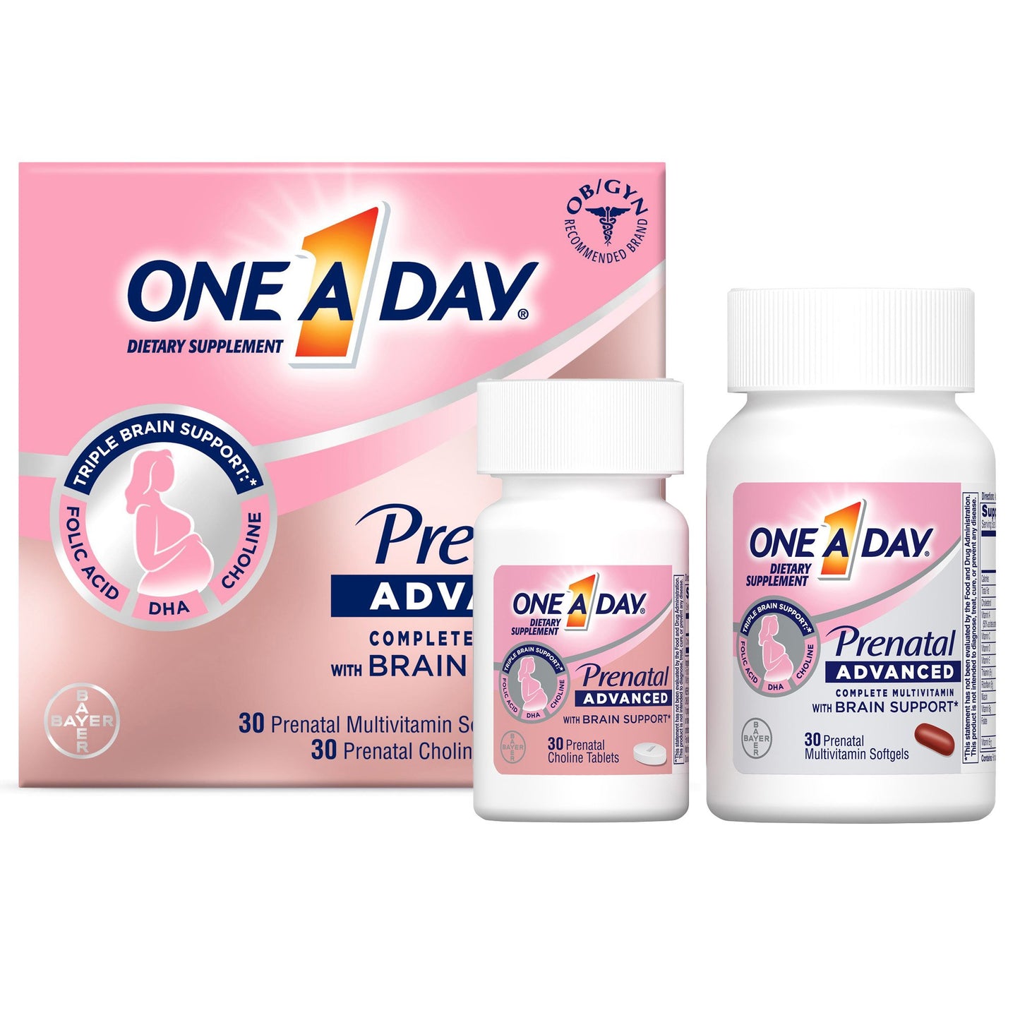 One A Day® Prenatal Vitamin Supplement Softgel 60 per Bottle (1229943_BT)