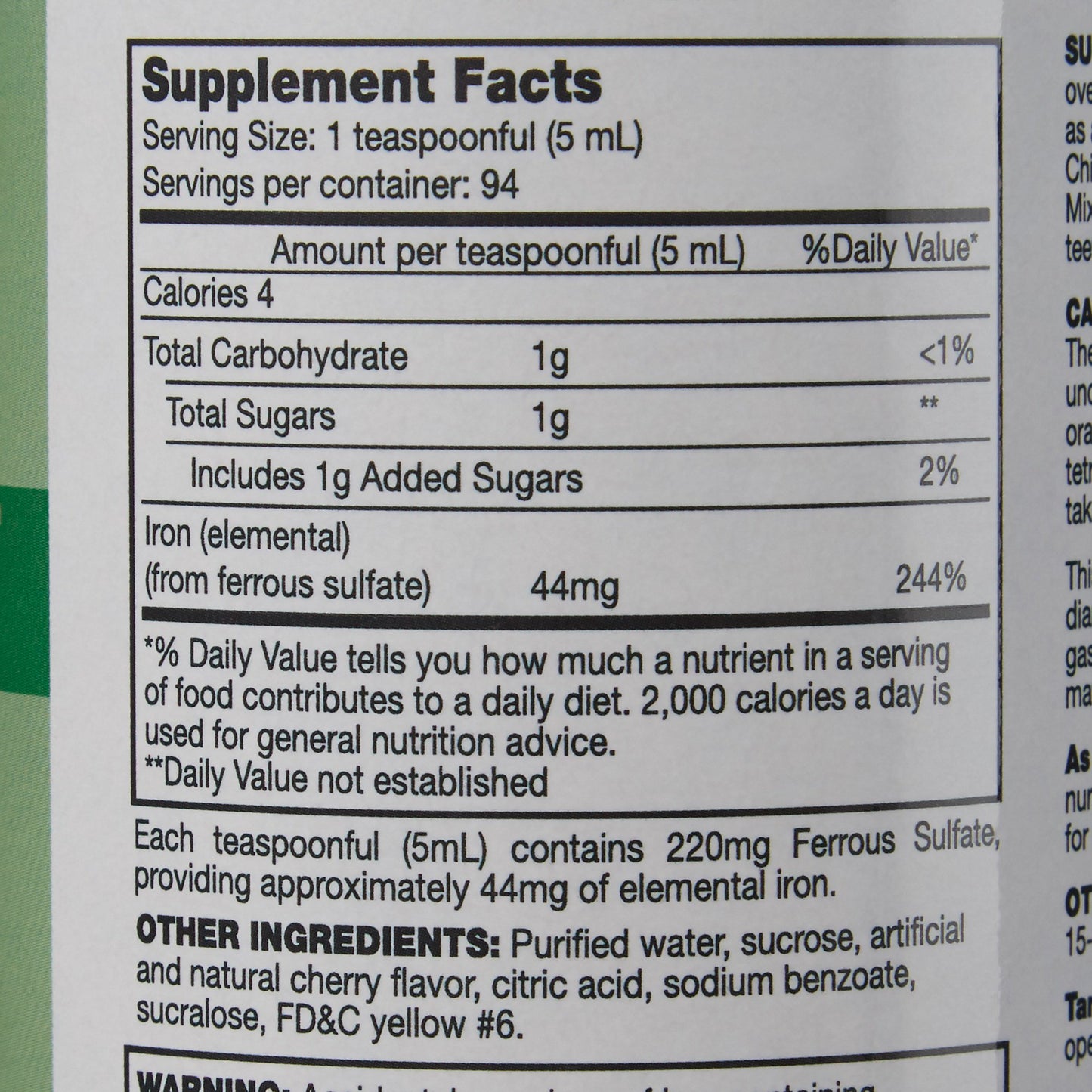Geri-Care® Mineral Supplement Iron 220 mg Strength Liquid 16 oz. (634157_BT)