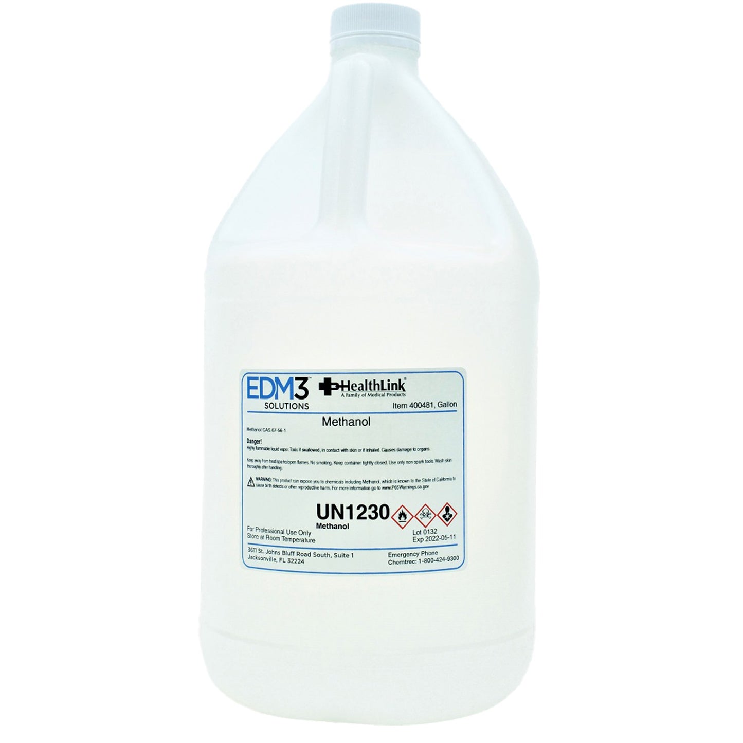 EDM 3 LLC Chemistry Reagent Methanol ACS Grade 100% 1 gal. (446704_EA)