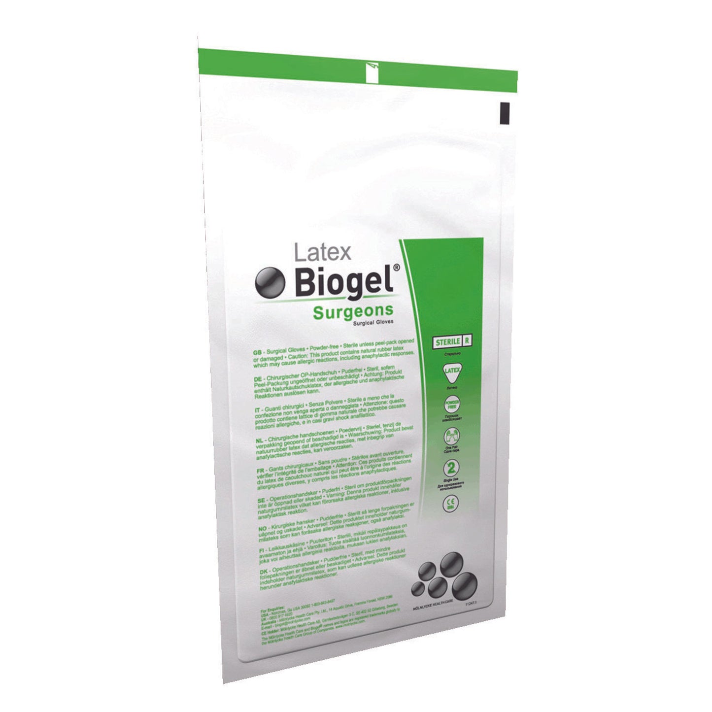 Biogel® Surgeons Surgical Glove Size 8 Sterile Latex Standard Cuff Length Micro-Textured Straw Not Chemo Approved (184863_CS)