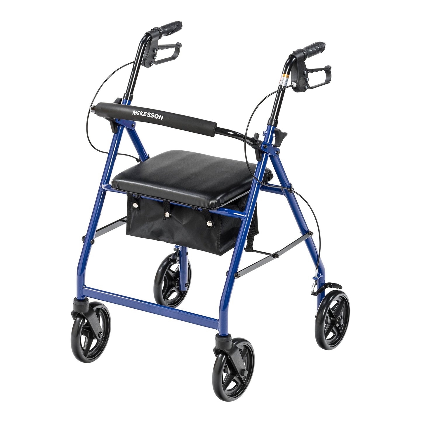 McKesson 4 Wheel Rollator Blue Adjustable Height Aluminum Frame (1205409_CS)