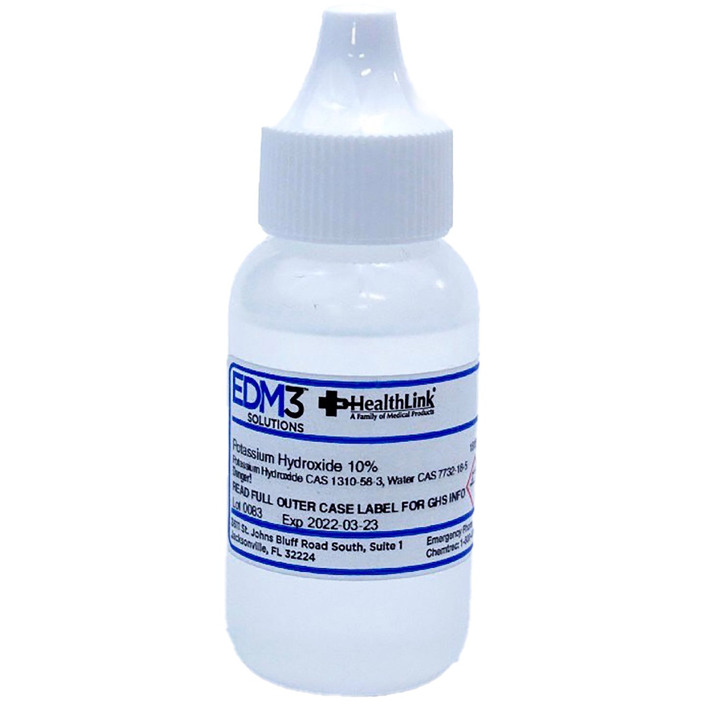 EDM 3 LLC Histology Reagent Potassium Hydroxide ACS Grade 10% 30 mL (404374_EA)