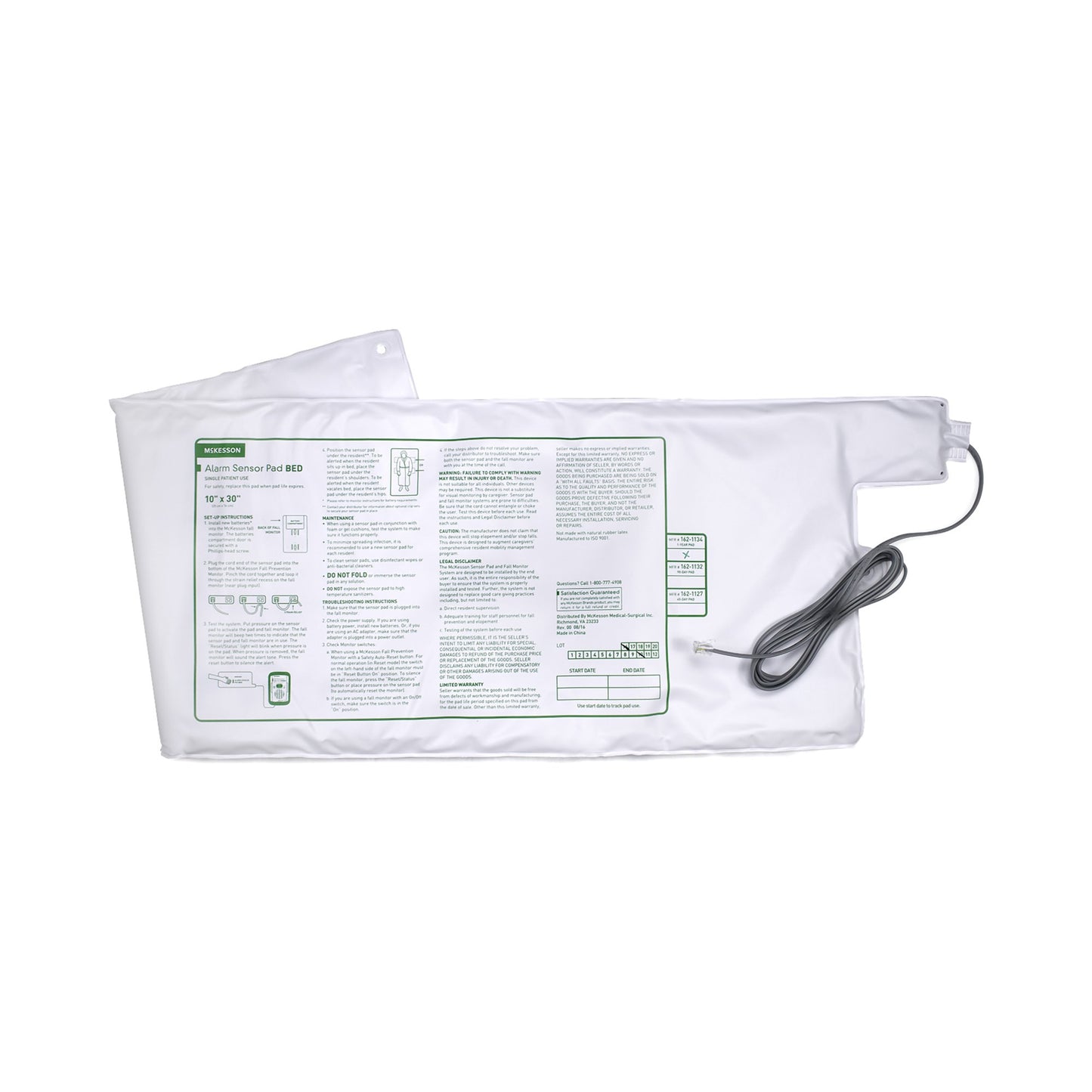 McKesson Brand Bed Sensor Pad 10 X 30 Inch (1020960_EA)