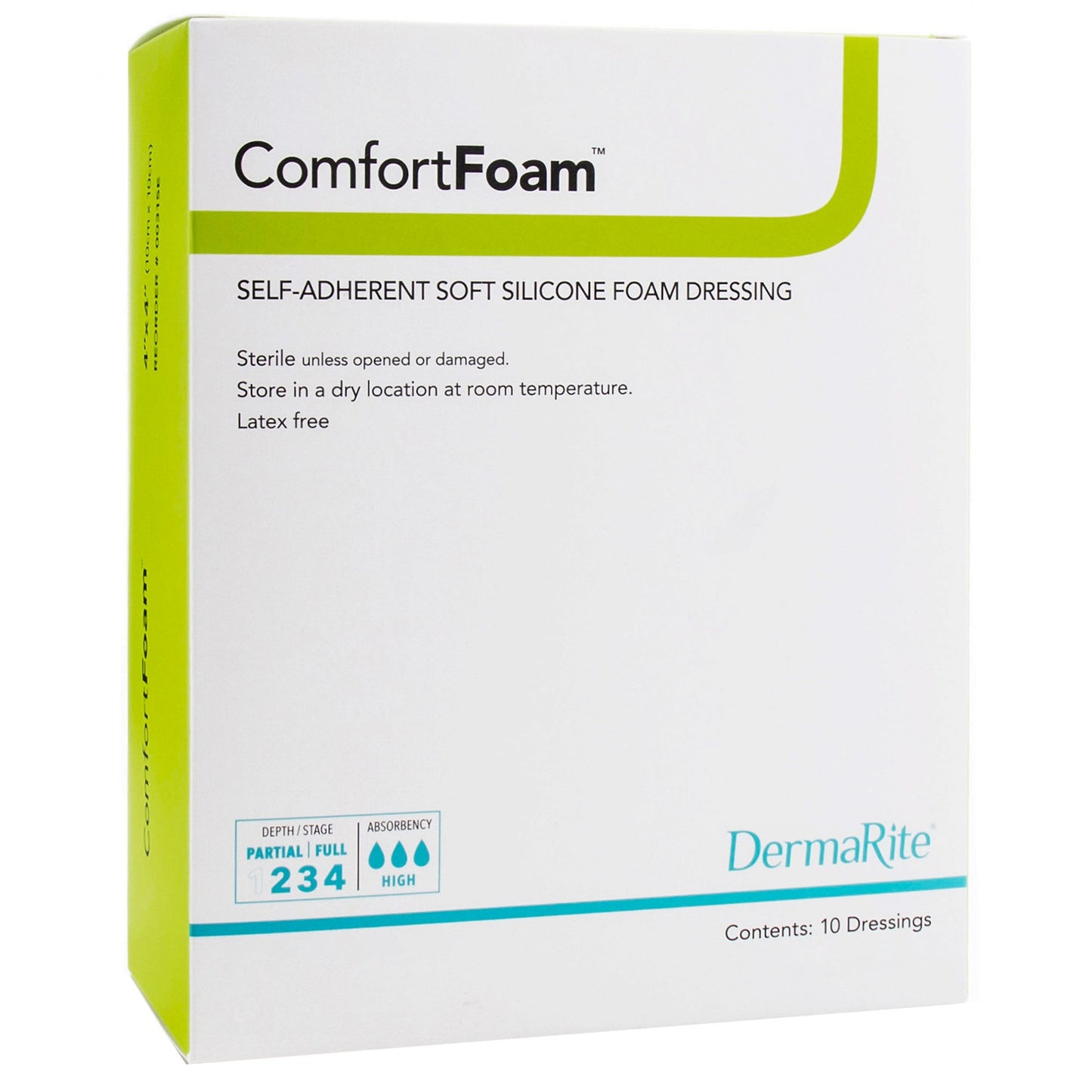 ComfortFoam™ Foam Dressing 3 X 3 Inch Without Border Film Backing Silicone Face Square Sterile (942997_BX)