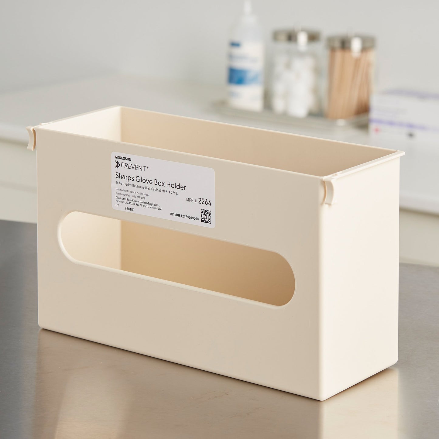McKesson Prevent® Glove Box Holder Vertical Mounted 1-Box Capacity Putty 3-7/8 X 6-1/2 X 11 Inch Plastic (855129_CS)