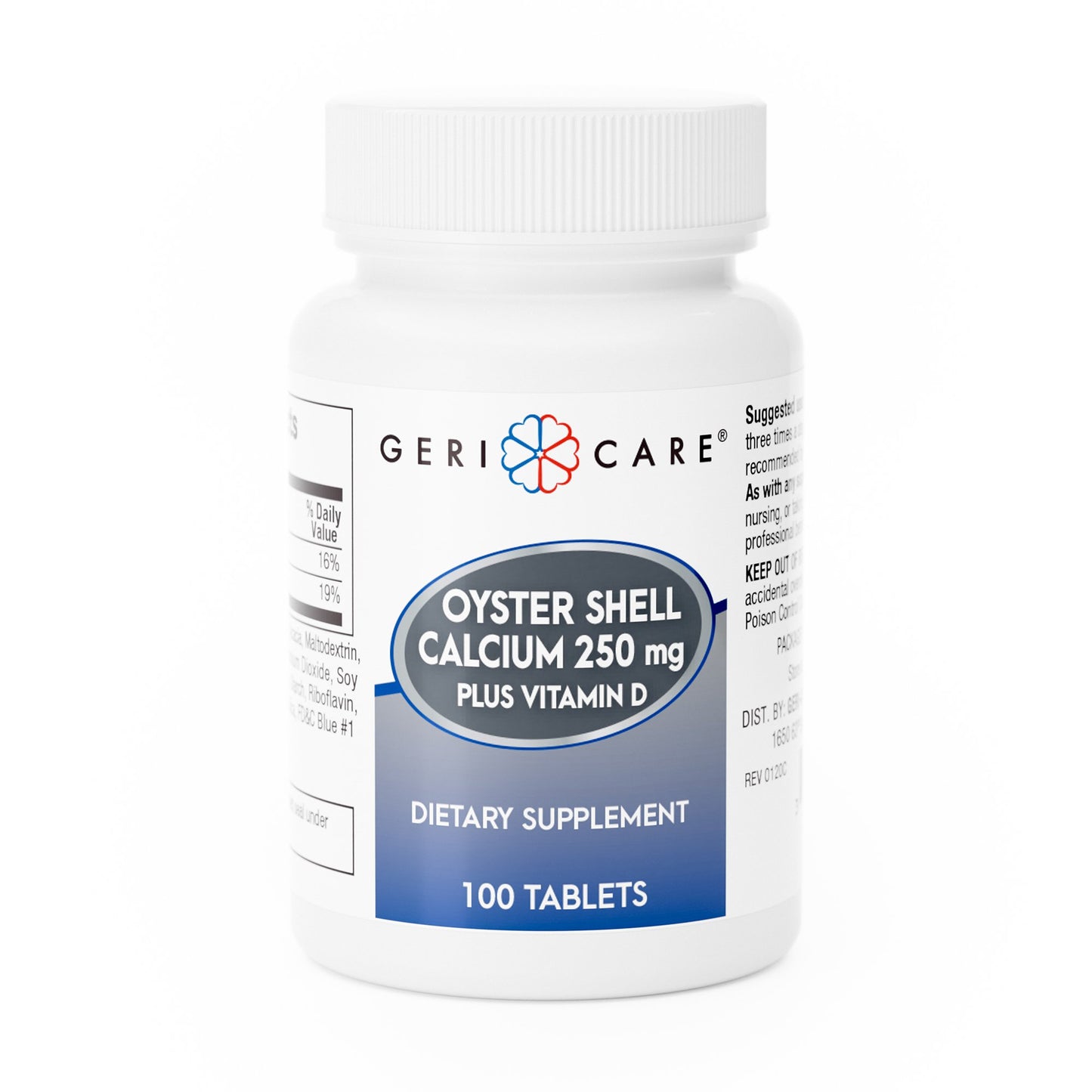 Geri-Care® Joint Health Supplement Oyster Shell 250 mg Strength Tablet 100 per Bottle (633785_BT)