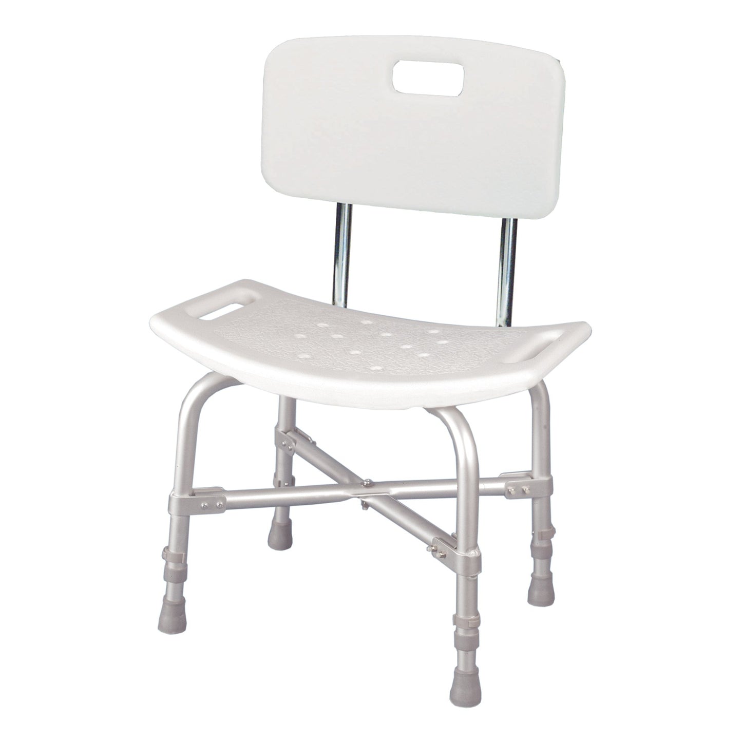 McKesson Bath Bench Without Arms Aluminum Frame With Backrest 20 Inch Seat Width 500 lbs. Weight Capacity (1205414_CS)