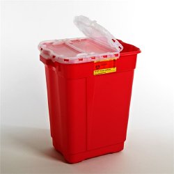 BD™ Sharps Container Red Base 23-1/2 H X 20 W X 14-3/4 D Inch Vertical Entry 17 Gallon (916921_EA)