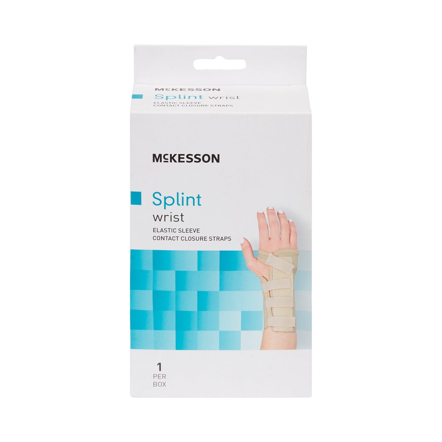 McKesson Wrist Brace Low Profile / Contoured / Wraparound Aluminum / Cotton / Elastic Left Hand Beige X-Large (1159160_EA)