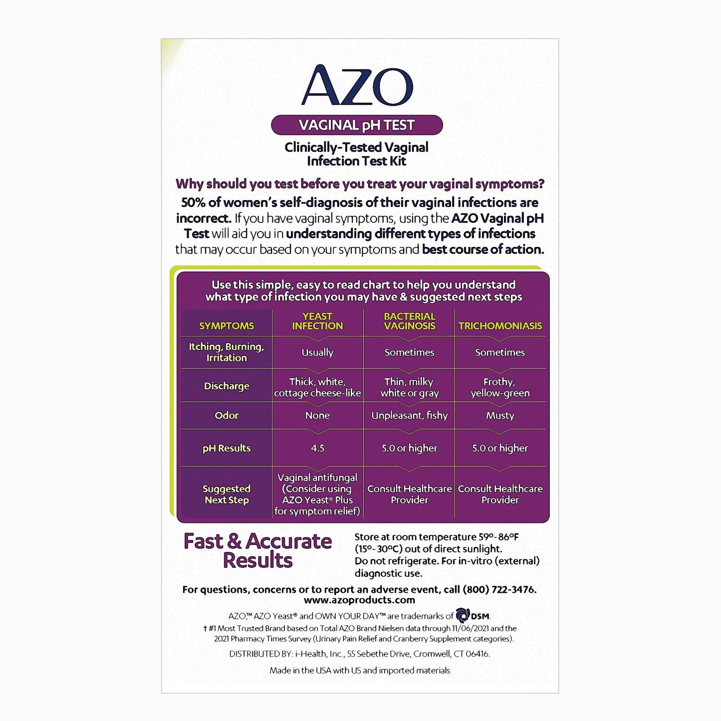 AZO® Sexual Health Test Kit Vaginal pH Test 2 Tests (1268942_BX)