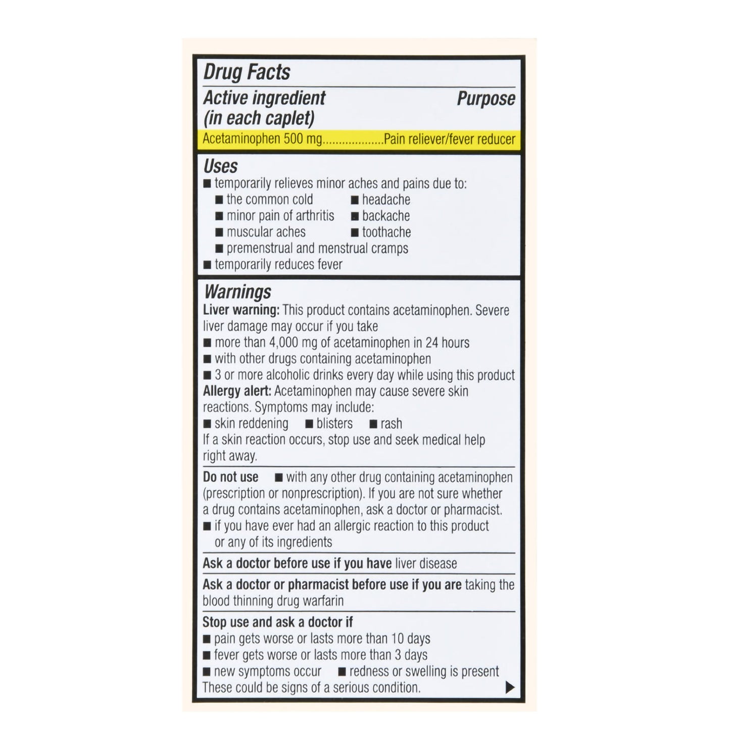 Foster & Thrive™ Pain Relief 500 mg Strength Acetaminophen Caplet 100 per Bottle (1238950_BT)