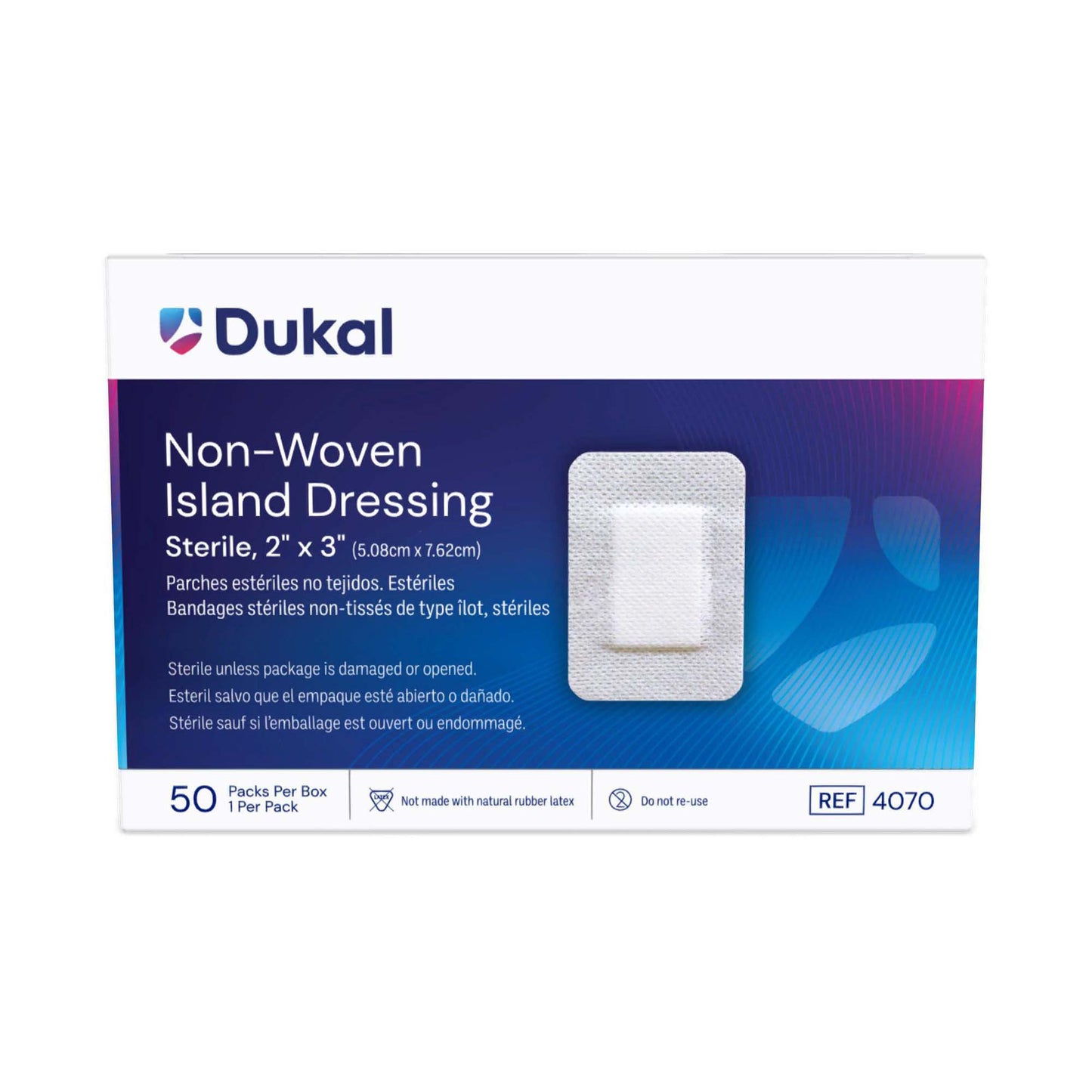 Dukal Island Dressing 2 X 3 Inch Rectangle Sterile (815227_BX)