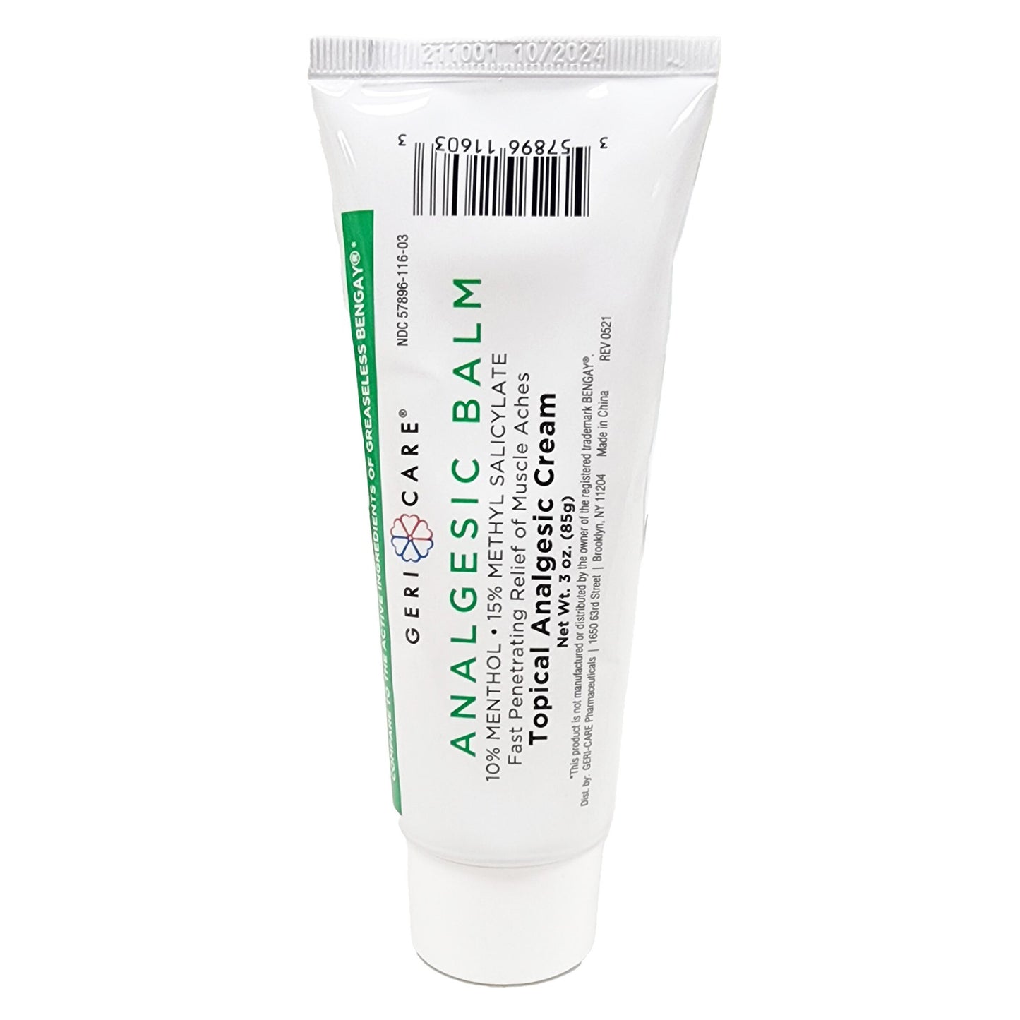 Geri-Care Topical Pain Relief 10% - 15% Strength Menthol / Methyl Salicylate Cream 3 oz. (1243042_EA)