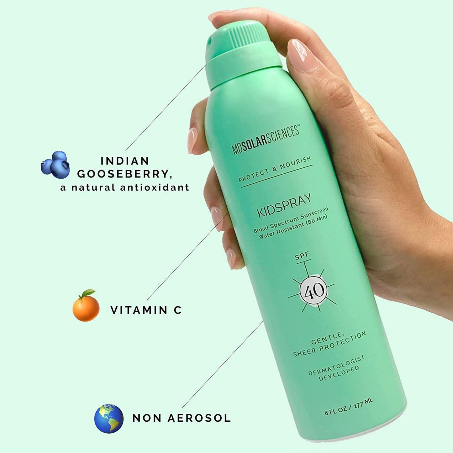 MDSolarsciences™ Kid Spray Sunscreen SPF 40 Spray 6 oz. Pump Bottle (1230943_EA)