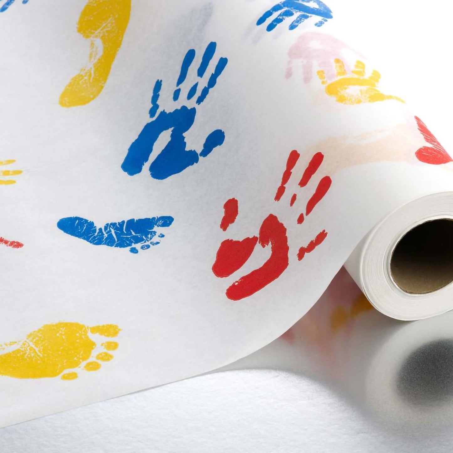 Tiny Tracks™ Table Paper 18 Inch Width 125 Foot Length Print (Hands) Crepe (381678_CS)