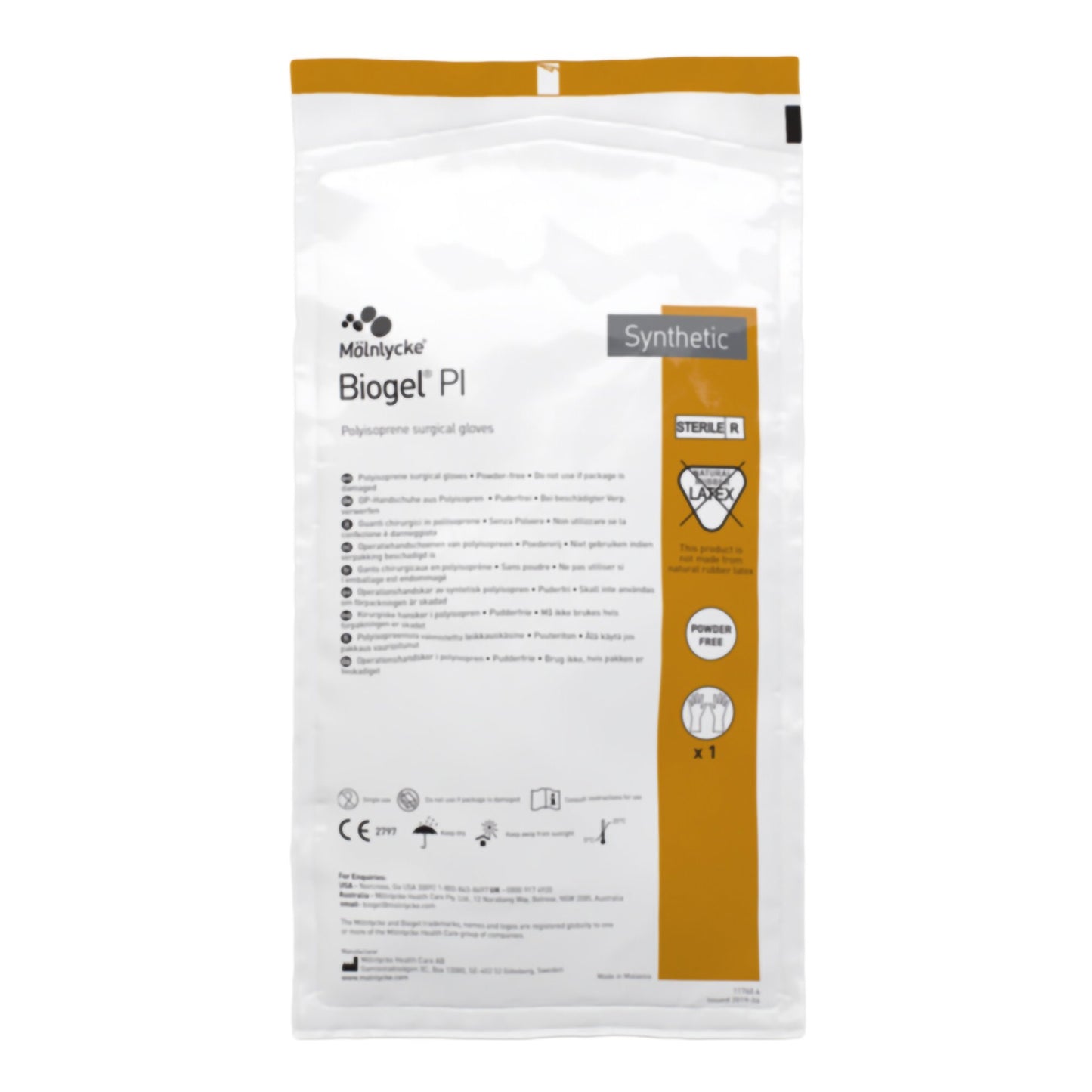 Biogel® PI Surgical Glove Size 6.5 Sterile Polyisoprene Standard Cuff Length Micro-Textured Ivory Chemo Tested (1129980_PR)