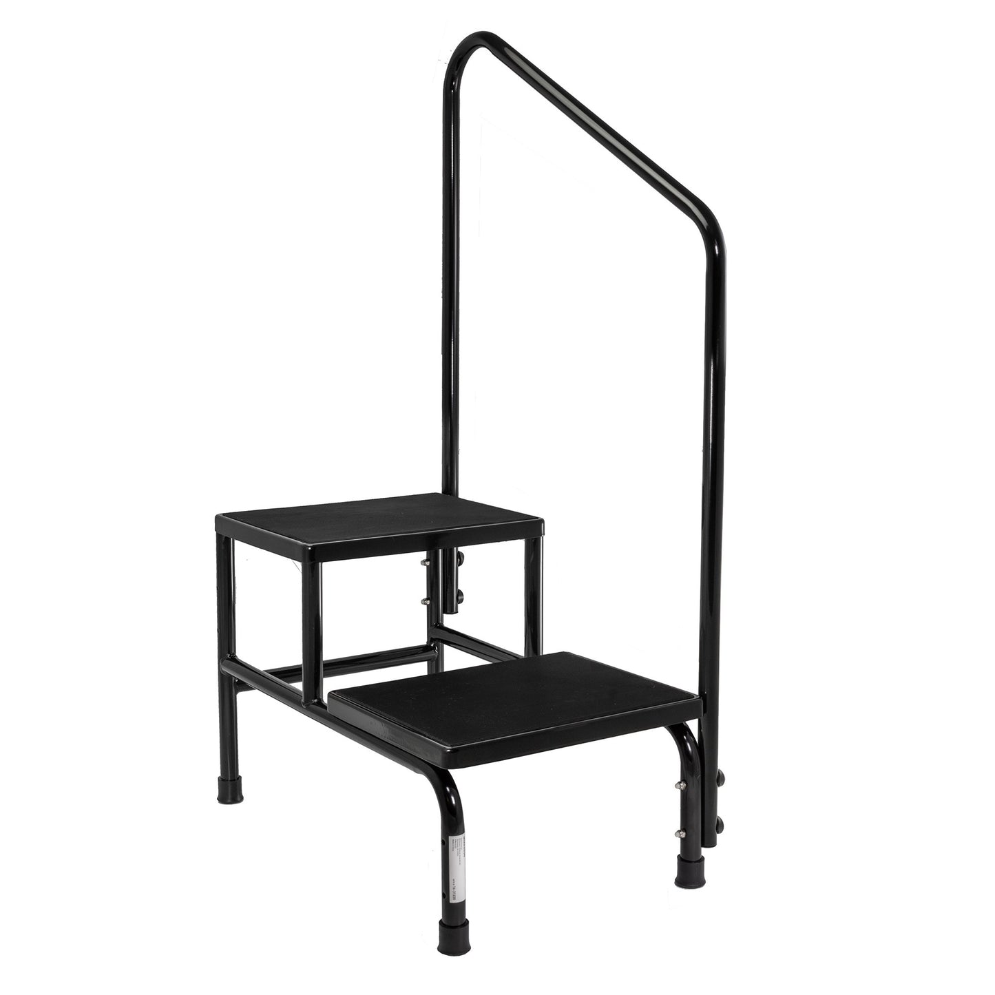 McKesson Step Stool with Handrail Bariatric 2 Steps Powder Coated Steel Frame 9 / 16 Inch Step Height (1270655_CS)