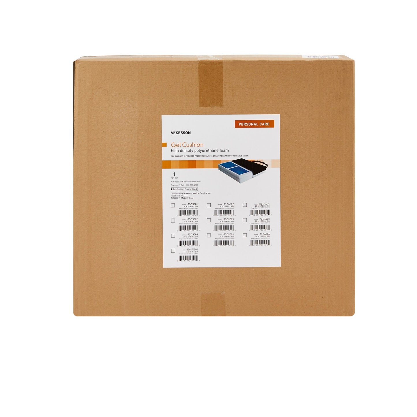 McKesson Seat Cushion 20 W X 18 L X 3 D Inch Foam / Gel (1065562_CS)