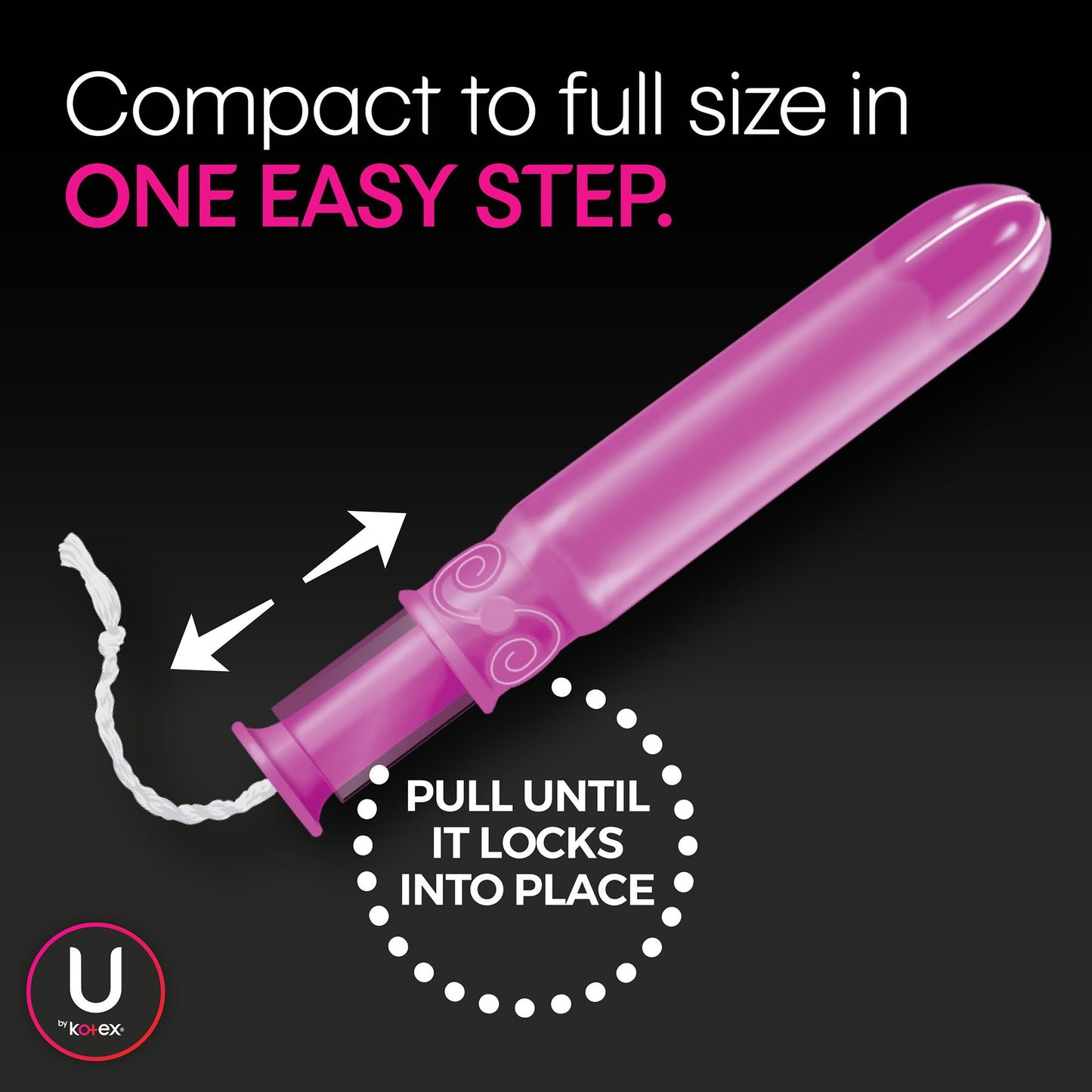 U by Kotex® Click® Tampon Super Absorbency Plastic Applicator Individually Wrapped (1184199_PK)