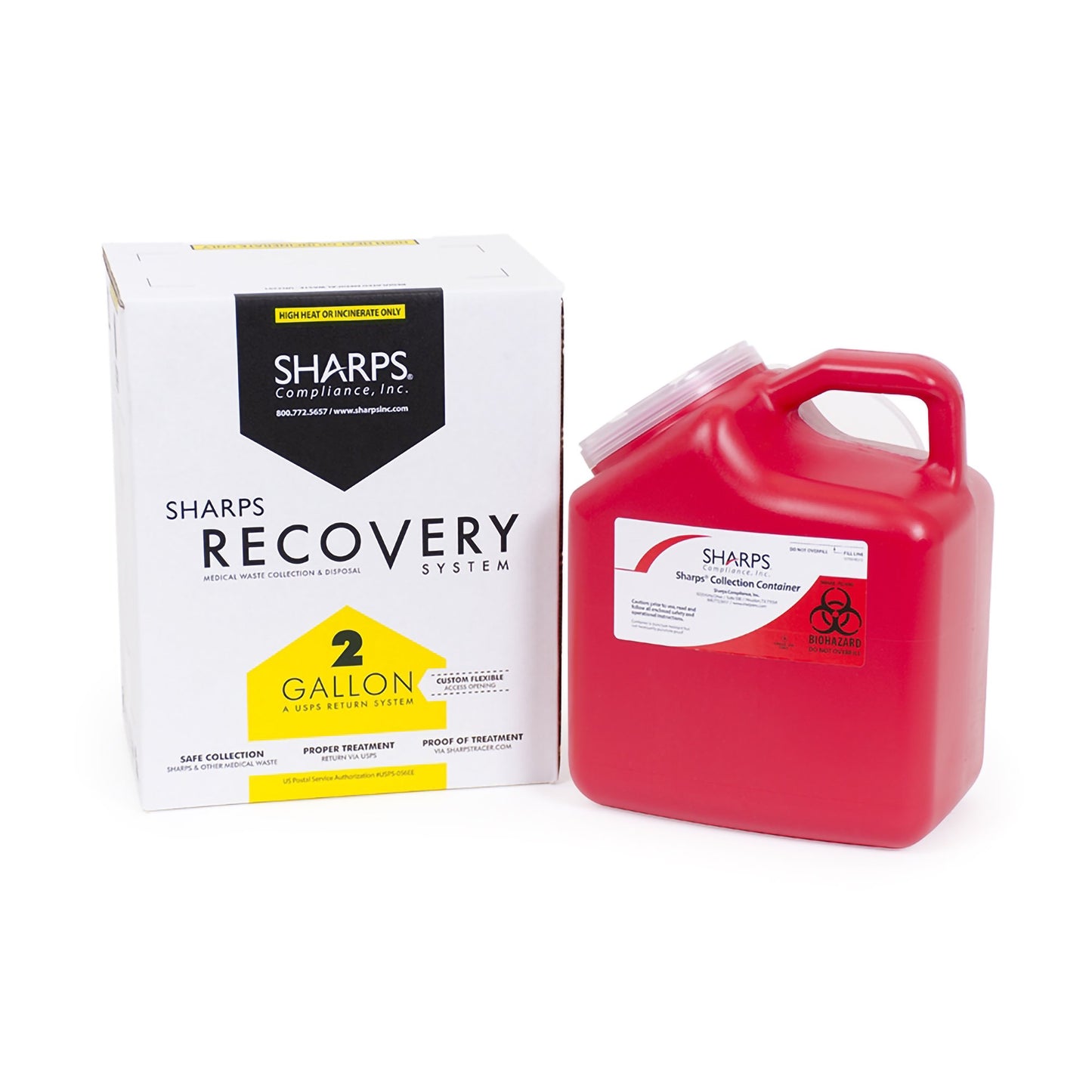 Sharps Compliance Mailback Chemotherapy Container Yellow Base 2 Gallon (1136585_EA)