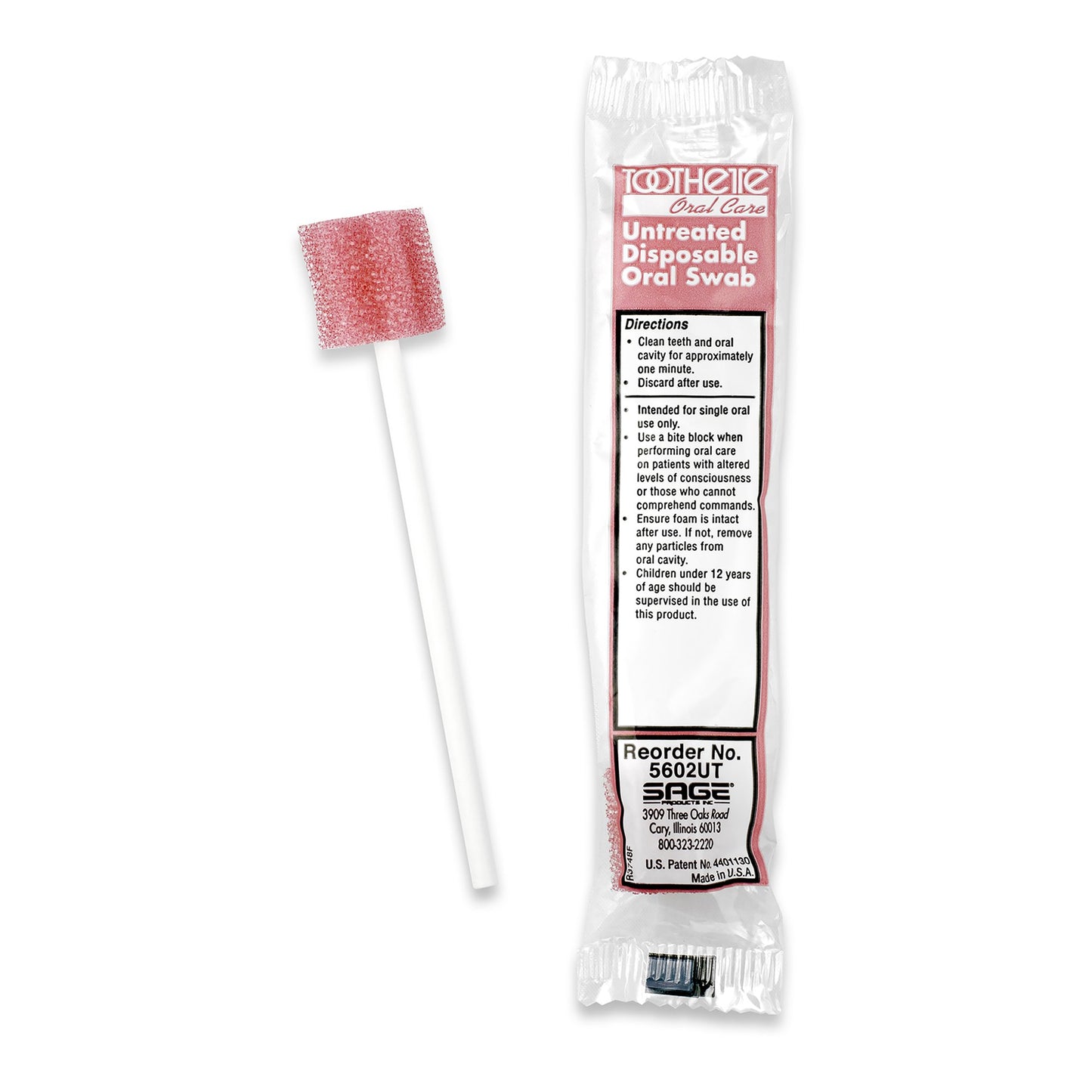 Toothette® Oral Swab Untreated Foam Tip 1 per Pack (33711_EA)