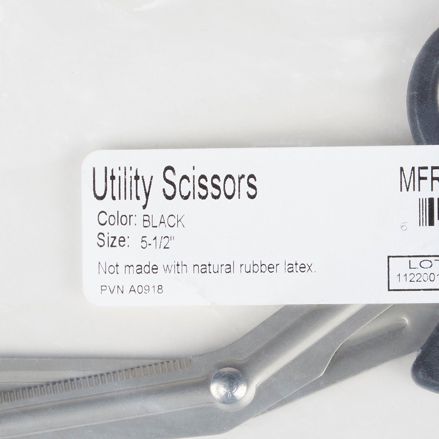 McKesson Medicut™ Trauma Shears Black 5-1/2 Inch Length Medical Grade Stainless Steel Finger Ring Handle Blunt Tip / Blunt Tip (1089418_EA)
