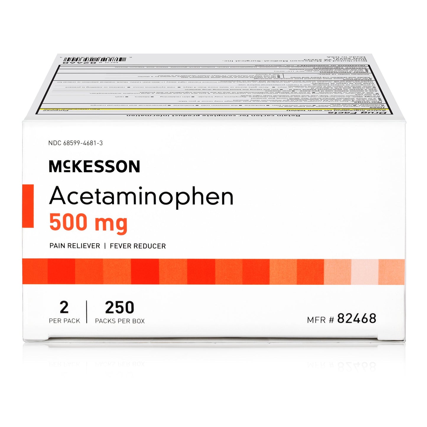 McKesson Pain Relief 500 mg Strength Acetaminophen Unit Dose Tablet 250 per Box (1111740_BX)