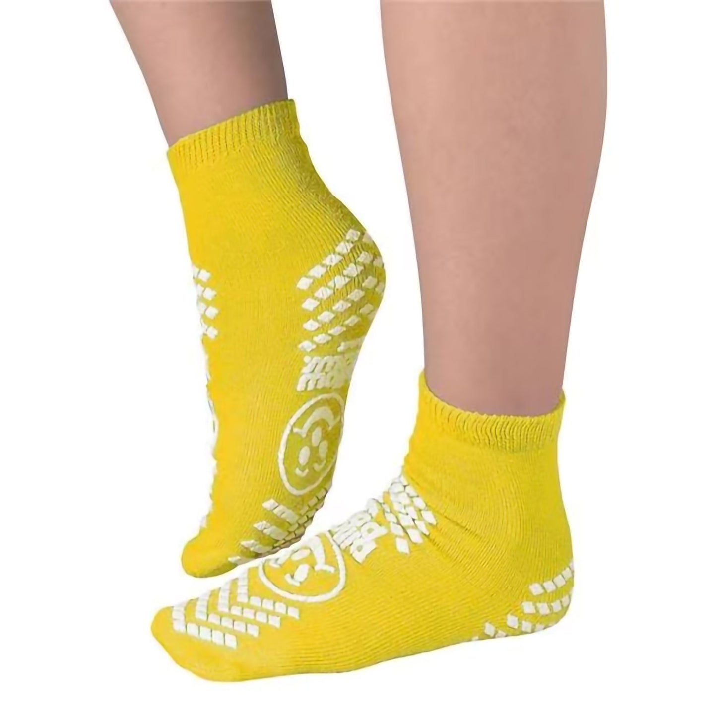 Pillow Paws® Risk Alert® Terries™ Slipper Socks Unisex Adult 2X-Large All Around Tread Single Patient Use Yellow (843796_CS)