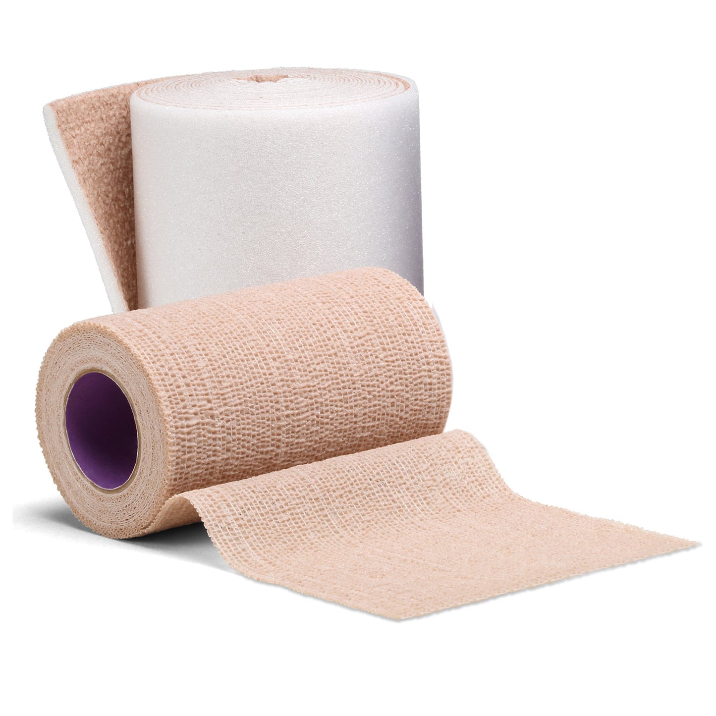 3M™ Coban™ 2 2 Layer Compression Bandage System 4 Inch X 3-4/5 Yard / 4 Inch X 6-3/10 Yard Self-Adherent / Pull On Closure Tan / White NonSterile 35 to 40 mmHg (993482_BX)