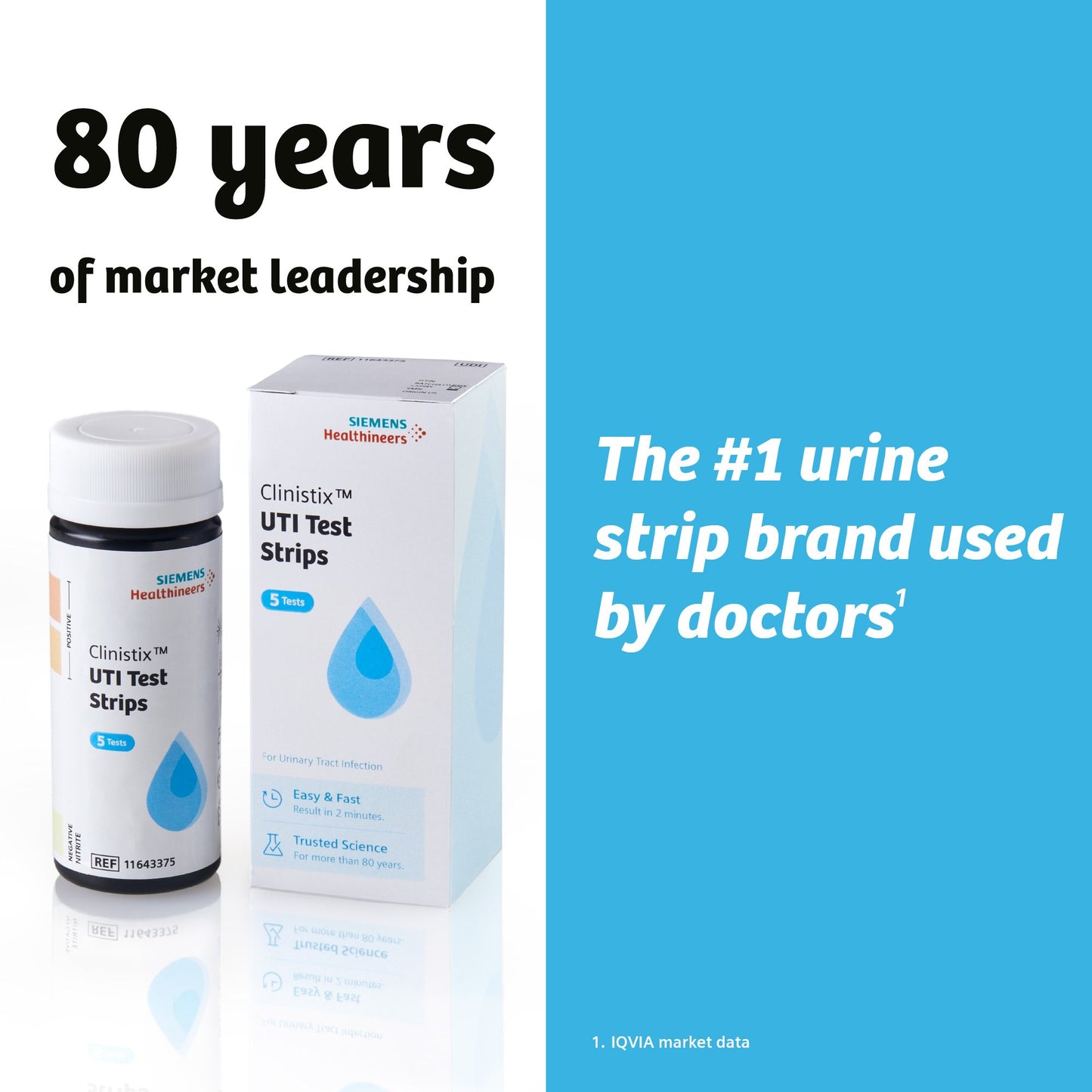 Clinistix™ Urinalysis Test Kit Urinary Tract Infection Detection 5 Tests per Kit CLIA Waived (1244782_KT)