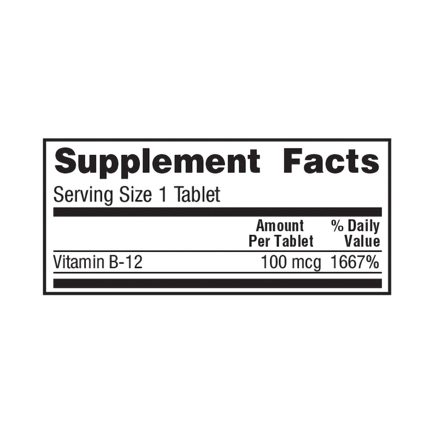 Geri-Care® Vitamin Supplement Vitamin B12 100 mcg Strength Tablet 100 per Bottle (775733_CS)