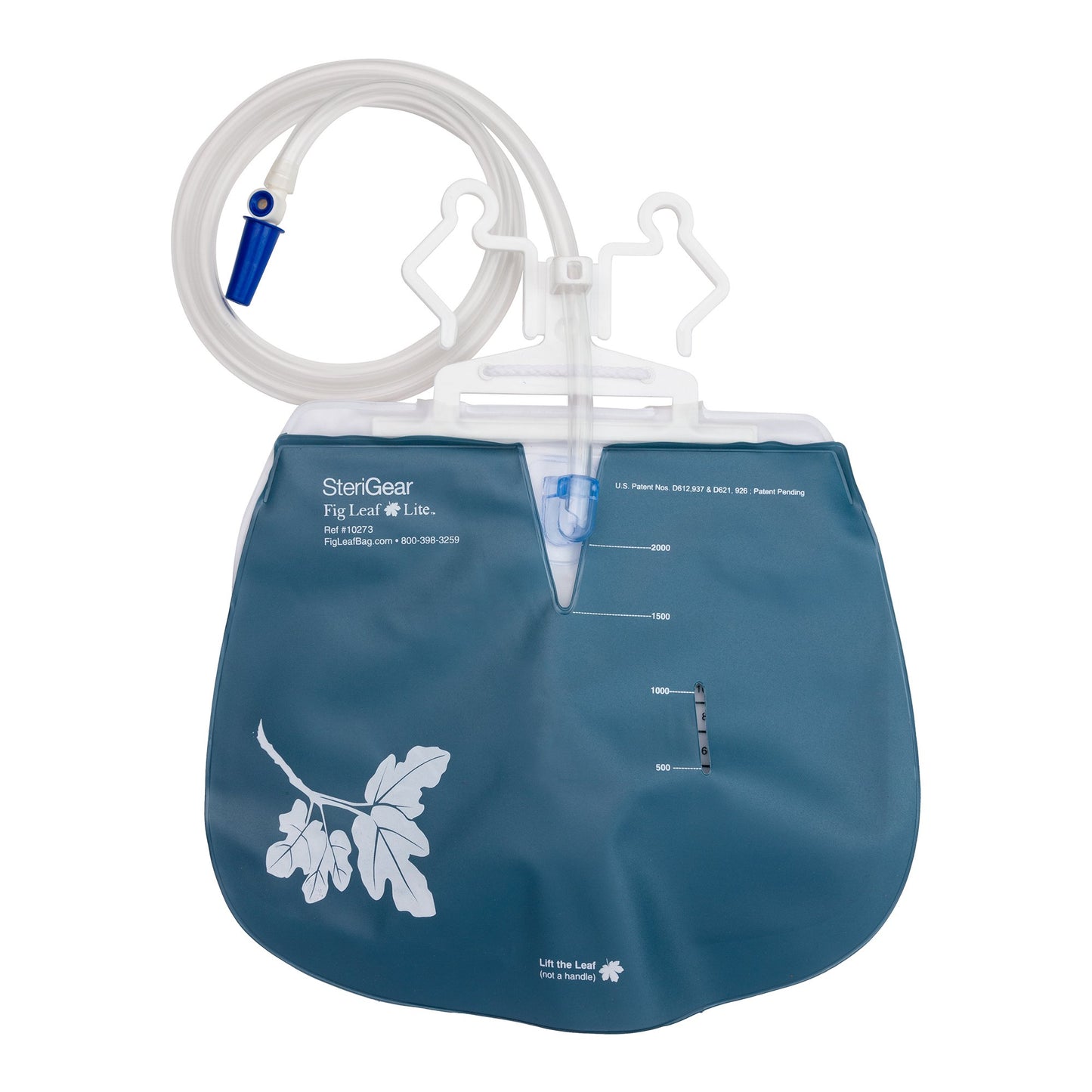 The Fig Leaf™ Lite Urinary Drain Bag Anti-Reflux Valve Sterile 2,000 mL Vinyl (844525_BX)