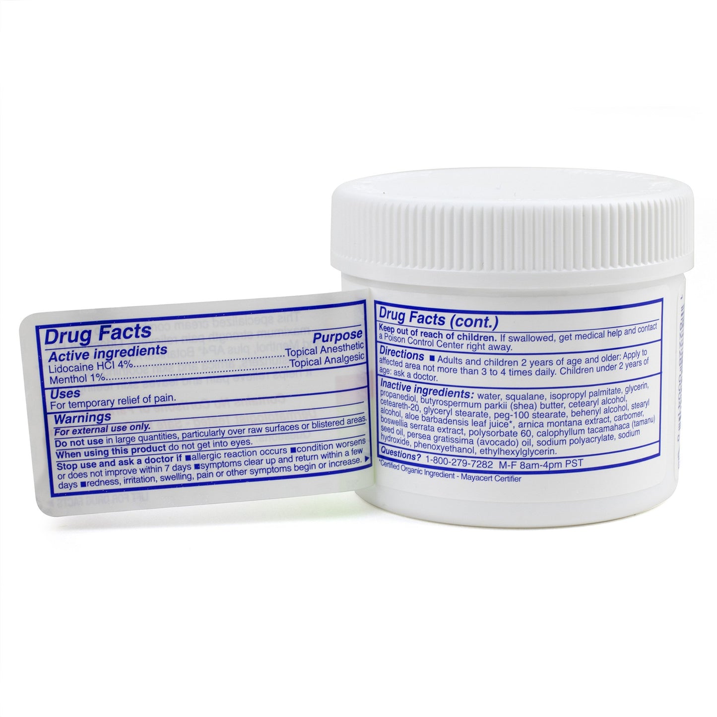TriDerma MD® Topical Pain Relief 4% - 1% Strength Lidocaine / Menthol Cream 4 oz. (906175_EA)