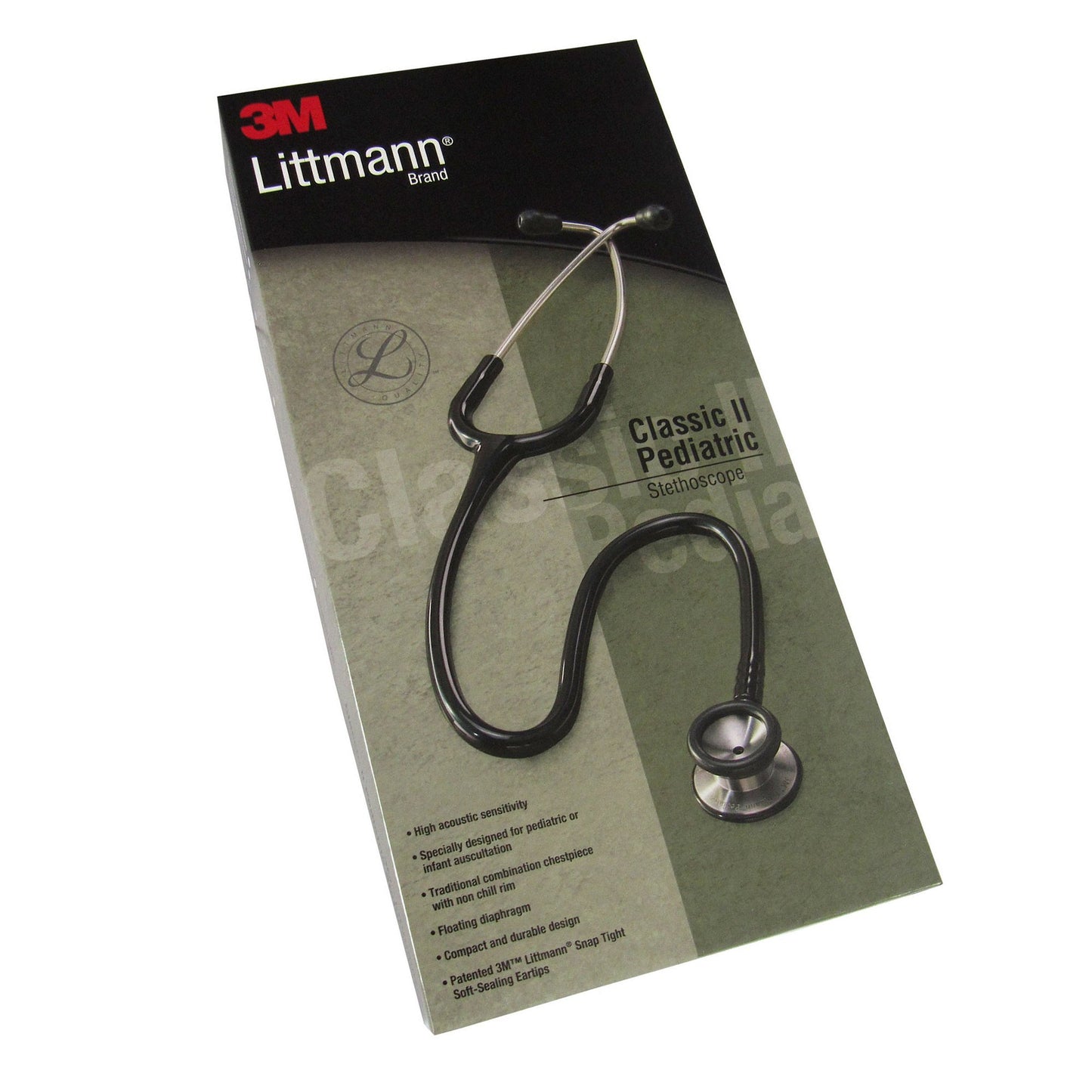 3M™ Littmann® Classic II™ Clinician Stethoscope Black 1-Tube 28 Inch Tube Double Sided Chestpiece (228217_EA)
