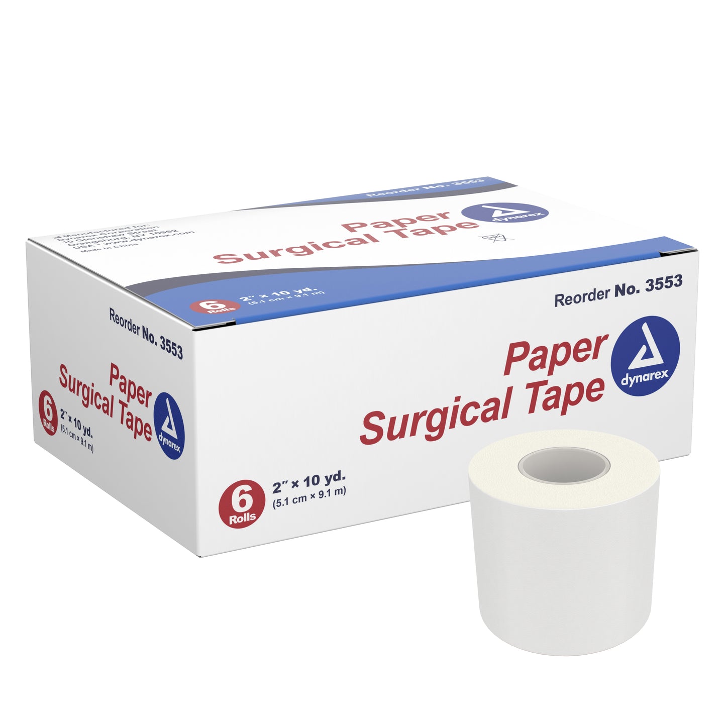 Dynarex® Medical Tape White 2 Inch X 10 Yard Paper NonSterile (720400_EA)