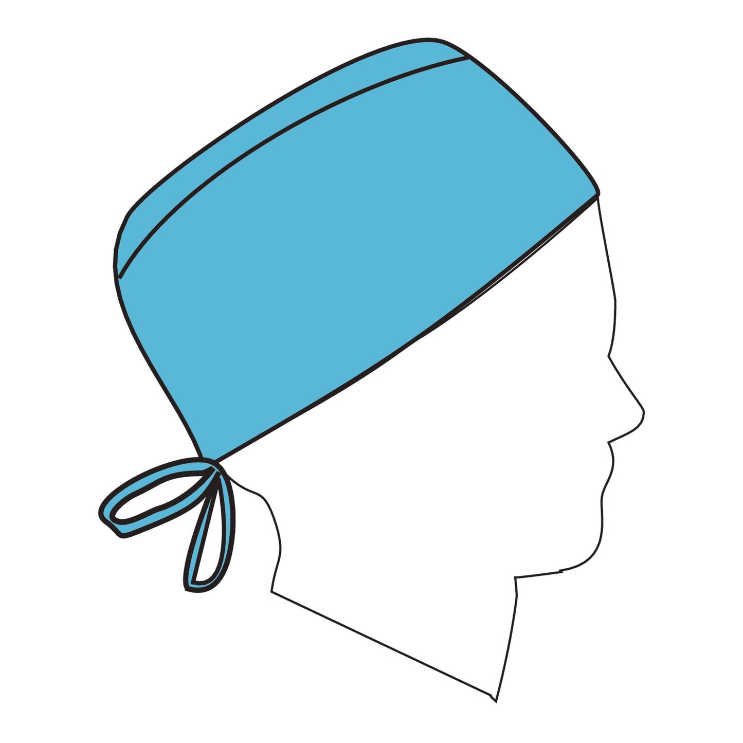 Halyard Surgeon Cap One Size Fits Most Blue Tie Closure (188621_BX)