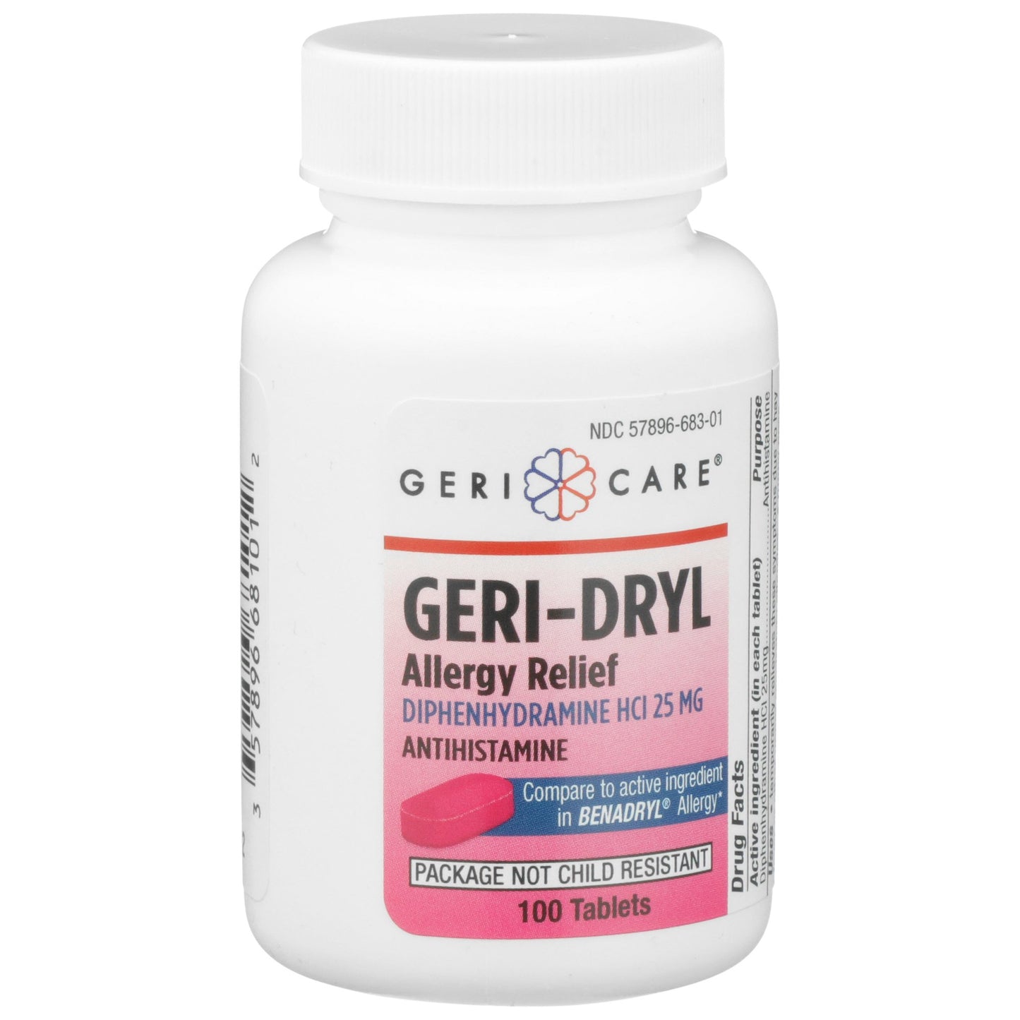 Geri-Dryl Allergy Relief 25 mg Strength Tablet 100 per Bottle (873289_BT)