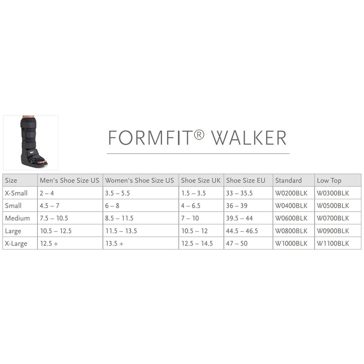 Ossur® FormFit® Walker Boot Non-Pneumatic Adult Medium Short (624356_EA)