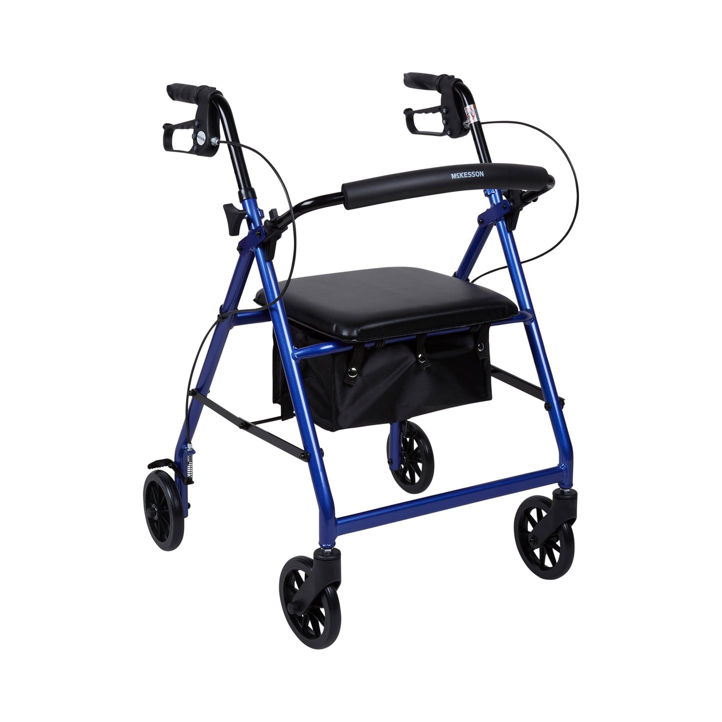 McKesson 4 Wheel Rollator Blue Adjustable Height / Folding Aluminum Frame (1065264_EA)
