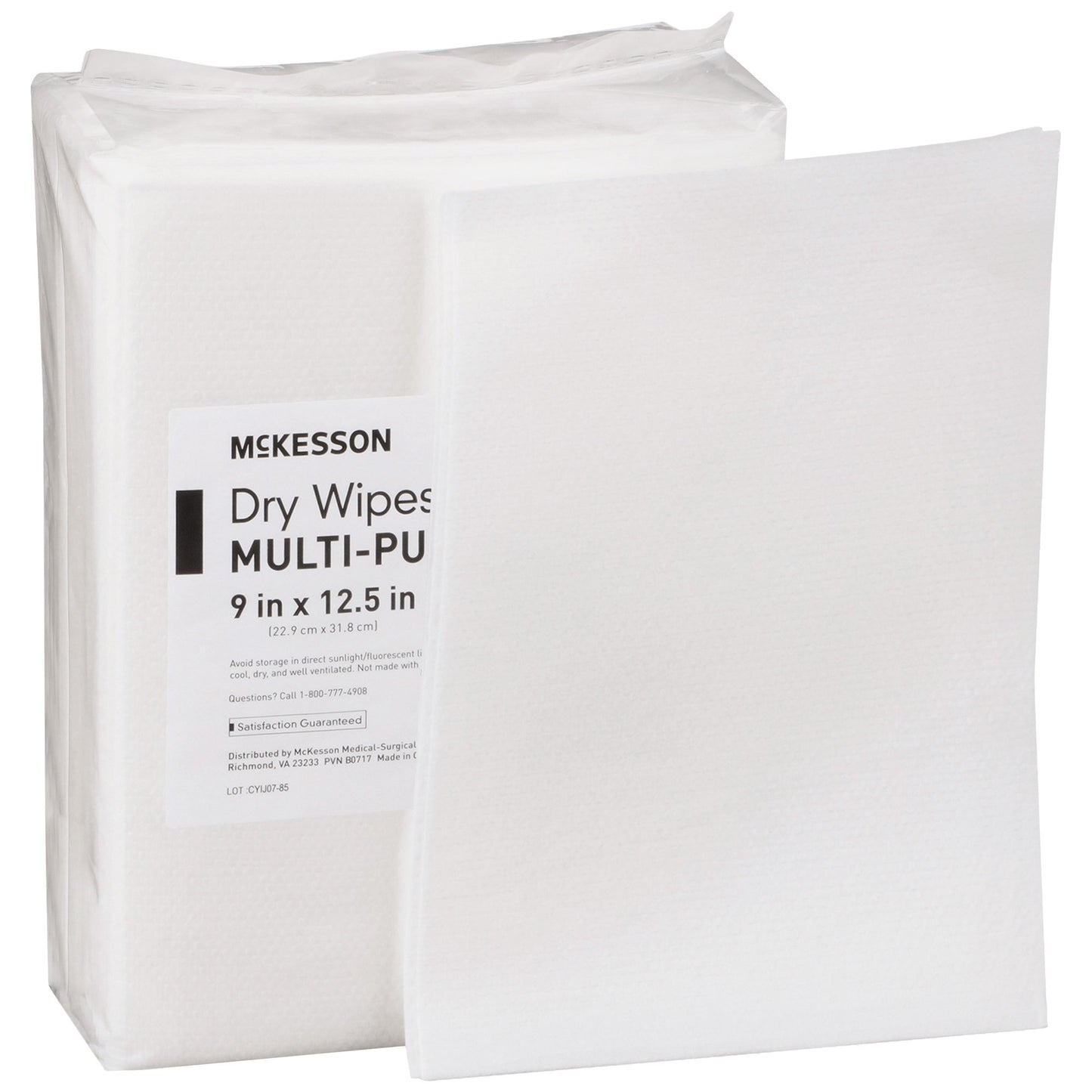 McKesson Task Wipe Medium Duty 48 Count Poly Pack 9 X 12-1/2 Inch NonSterile Disposable (864655_PK)