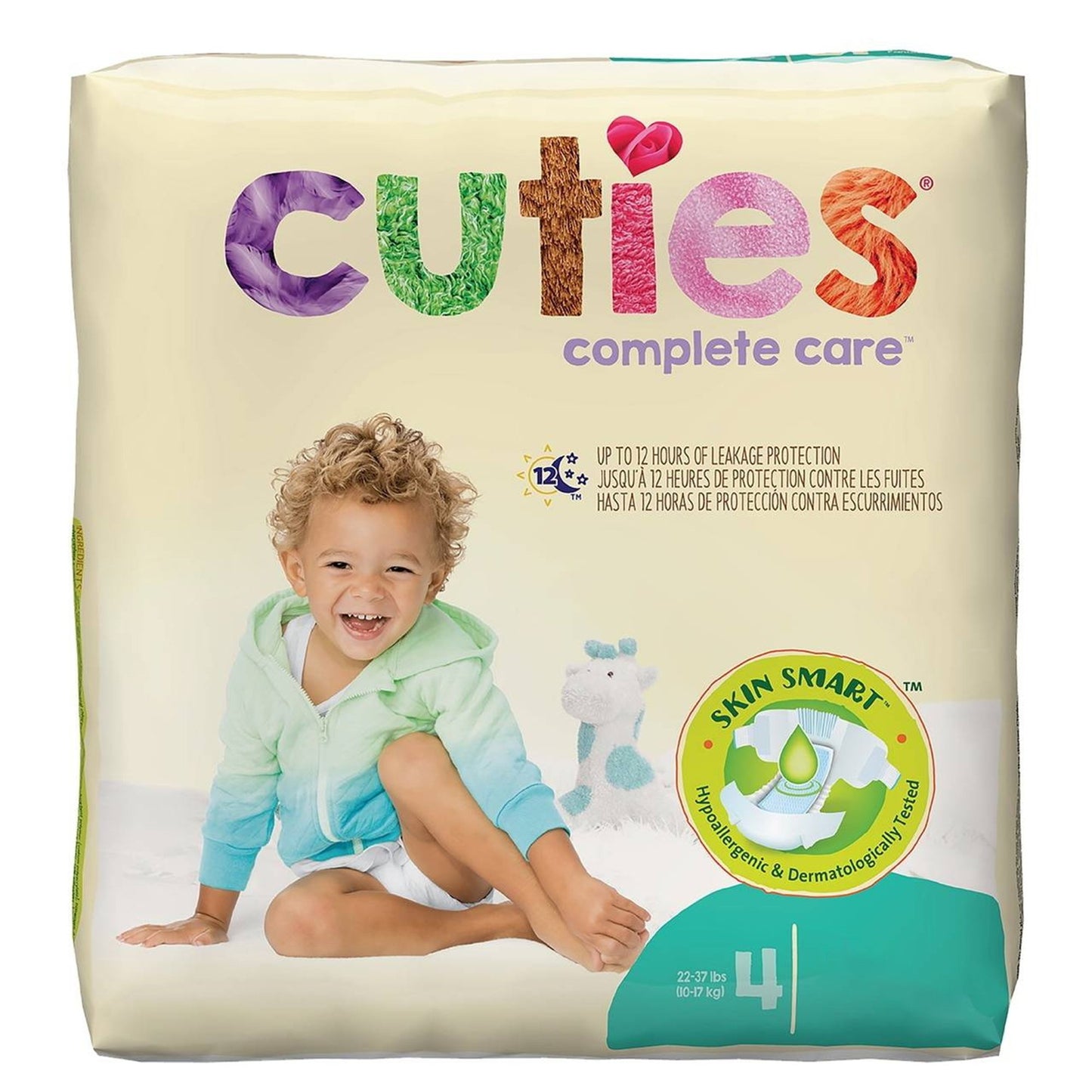 Cuties® Complete Care Unisex Baby Diaper Size 4 Disposable Heavy Absorbency (1206482_CS)