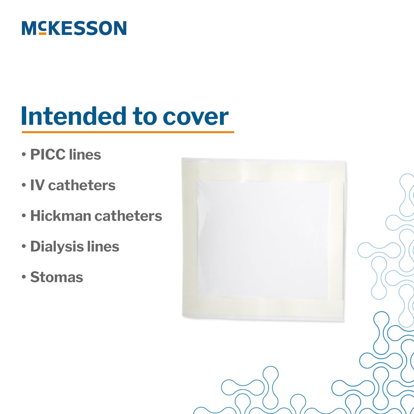 McKesson IV Site Barrier Protector 9 X 9 Inch NonSterile (1162467_PK)