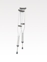 Breg Underarm Crutches Adult 5 Foot 2 Inch to 5 Foot 10 Inch User Height Aluminum Frame 250 lbs. Weight Capacity (1040821_EA)