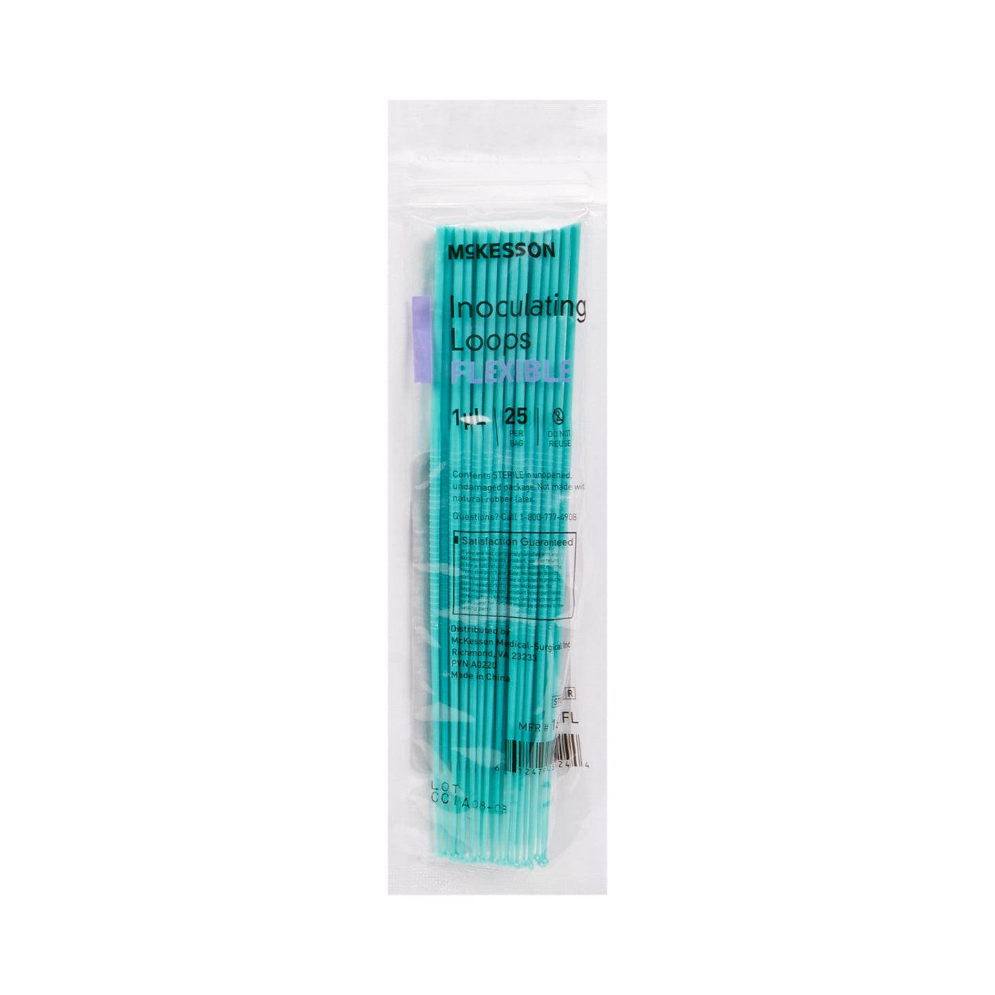 McKesson Inoculating Loop 1 µL High Impact Polystyrene Integrated Handle Sterile (1175306_BG)