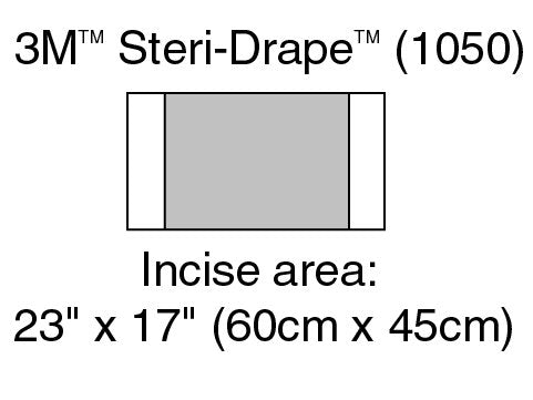 3M™ Steri-Drape™ Surgical Drape Large Incise Drape 17 W X 23 L Inch Sterile (5721_BX)