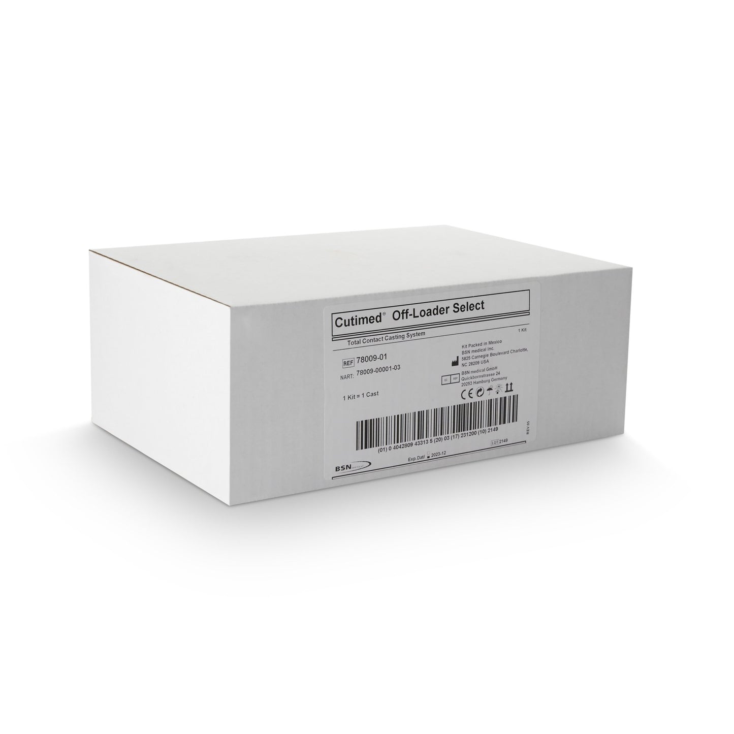 Cutimed® Off-Loader Select Total Contact Cast System Cotton / Elastic / Felt / Fiberglass / Foam / Plaster of Paris / Stockinette White (771736_KT)