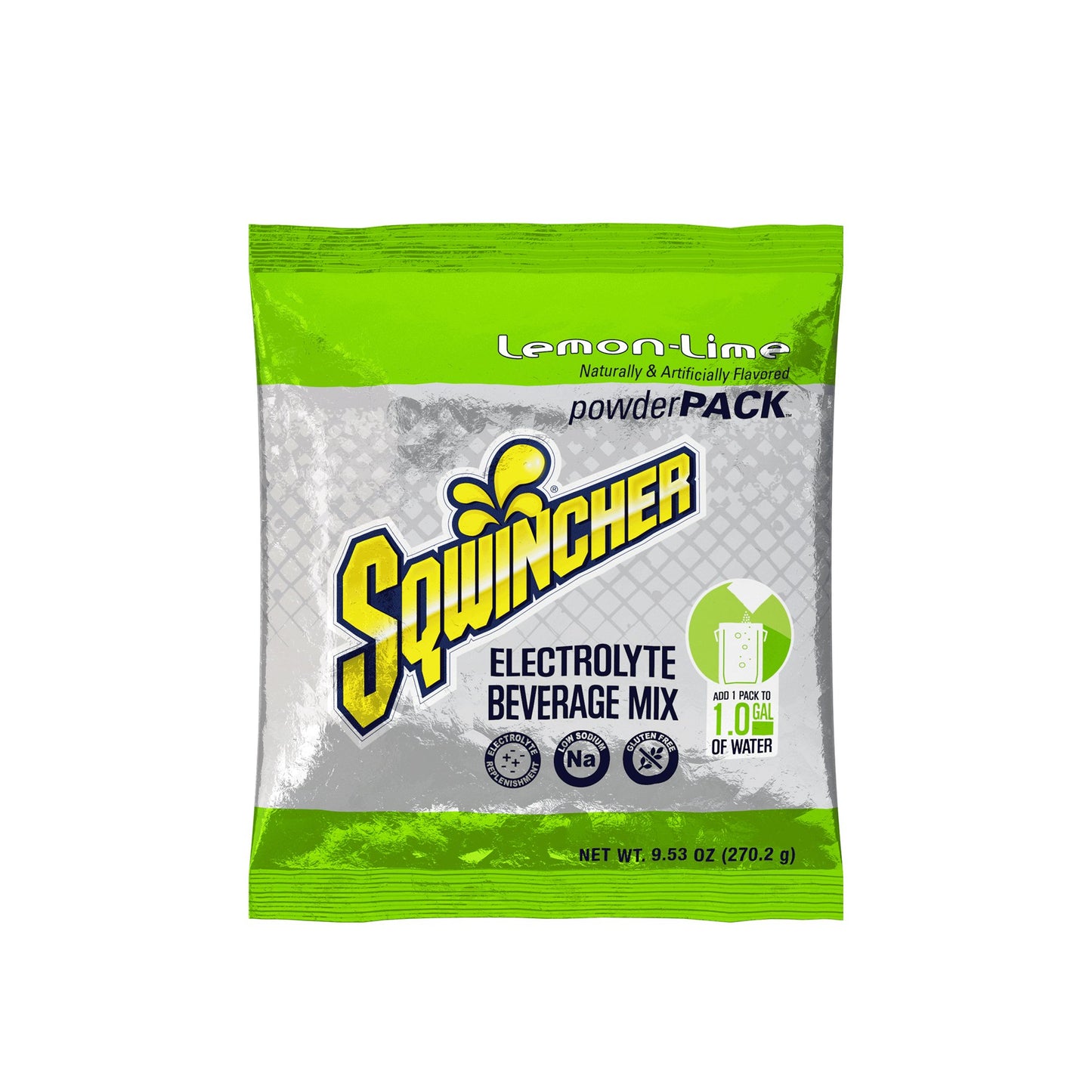 Sqwincher® Powder Pack® Oral Electrolyte Solution Lemon-Lime Flavor 9.53 oz. Electrolyte (1057725_EA)